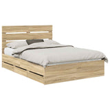 Struttura del letto con cassetto Rovere Sonoma 160 x 200 cm