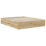 Struttura del letto con cassetto Rovere Sonoma 160 x 200 cm