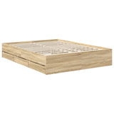 Struttura del letto con cassetto Rovere Sonoma 150 x 200 cm