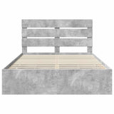 Struttura del letto con cassetto Grigio cemento 150 x 200 cm