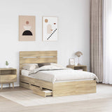 Struttura del letto con cassetto Rovere Sonoma 120 x 200 cm