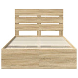 Struttura del letto con cassetto Rovere Sonoma 120 x 200 cm