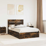 Struttura del letto con cassetto Rovere fumé 120 x 190 cm