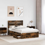 Struttura del letto con cassetto Rovere fumé 120 x 190 cm