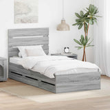 Struttura del letto con cassetto Grigio Sonoma 100 x 200 cm