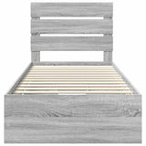 Struttura del letto con cassetto Grigio Sonoma 90 x 190 cm