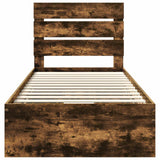 Struttura del letto con cassetto Rovere fumé 75 x 190 cm