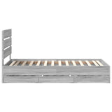 Struttura del letto con cassetto Grigio Sonoma 75 x 190 cm