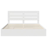 Letto con Contenitore Bianco 200 x 200 cm Legno truciolato