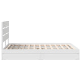 Letto con Contenitore Bianco 150 x 200 cm Legno truciolato