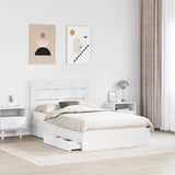 Letto con Contenitore Bianco 120 x 200 cm Legno truciolato