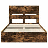 Letto con Contenitore con testiera Rovere fumé 120 x 200 cm