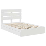 Letto con Contenitore Bianco 120 x 190 cm Legno truciolato