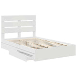 Letto con Contenitore Bianco 120 x 190 cm Legno truciolato