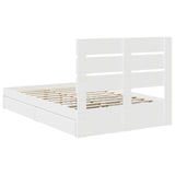 Letto con Contenitore Bianco 120 x 190 cm Legno truciolato