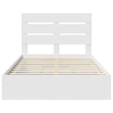 Letto con Contenitore Bianco 120 x 190 cm Legno truciolato