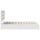 Letto con Contenitore Bianco 120 x 190 cm Legno truciolato