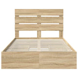 Letto con Contenitore con testiera Rovere Sonoma 120 x 190 cm