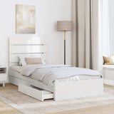 Letto con Contenitore Bianco 100 x 200 cm Legno truciolato