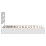 Letto con Contenitore Bianco 100 x 200 cm Legno truciolato