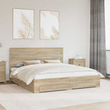 Struttura del letto con cassetto Rovere Sonoma 200 x 200 cm