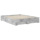 Struttura del letto con cassetto Grigio cemento 160 x 200 cm