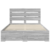 Struttura del letto con cassetto Grigio Sonoma 160 x 200 cm