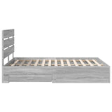 Struttura del letto con cassetto Grigio Sonoma 160 x 200 cm