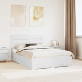 Struttura del letto Bianco 140 x 190 cm Legno truciolato