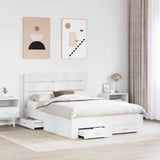 Struttura del letto Bianco 140 x 190 cm Legno truciolato