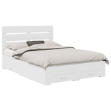 Struttura del letto Bianco 140 x 190 cm Legno truciolato