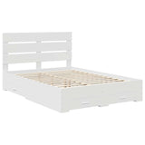 Struttura del letto Bianco 140 x 190 cm Legno truciolato