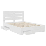 Struttura del letto Bianco 140 x 190 cm Legno truciolato