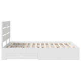 Struttura del letto Bianco 140 x 190 cm Legno truciolato