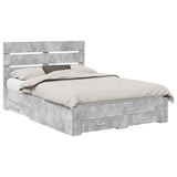 Struttura del letto con cassetto Grigio cemento 140 x 190 cm