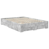 Struttura del letto con cassetto Grigio cemento 140 x 190 cm