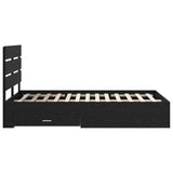 Struttura del letto Rovere Nero 120 x 200 cm Legno truciolato