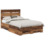 Struttura del letto con cassetto Legno vecchio 120 x 190 cm