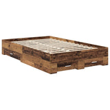 Struttura del letto con cassetto Legno vecchio 120 x 190 cm