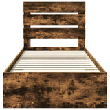 Struttura del letto Rovere fumé 100 x 200 cm Legno truciolato