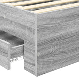 Struttura del letto Grigio Sonoma 90 x 200 cm Legno truciolato