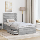 Struttura del letto Grigio Sonoma 90 x 200 cm Legno truciolato
