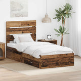 Struttura del letto Legno vecchio 90 x 200 cm Legno truciolato