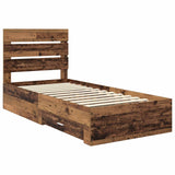 Struttura del letto Legno vecchio 90 x 200 cm Legno truciolato