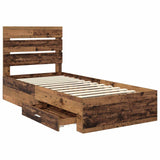 Struttura del letto Legno vecchio 90 x 200 cm Legno truciolato