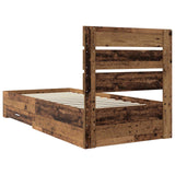 Struttura del letto Legno vecchio 90 x 200 cm Legno truciolato