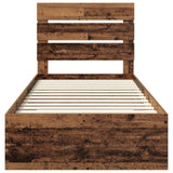 Struttura del letto Legno vecchio 90 x 200 cm Legno truciolato