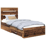 Struttura del letto Legno vecchio 90 x 190 cm Legno truciolato