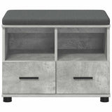 Panca per ingresso con cuscino Grigio Cemento 60 x 38 x 46 cm