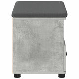 Panca per ingresso con cuscino Grigio Cemento 60 x 38 x 46 cm
